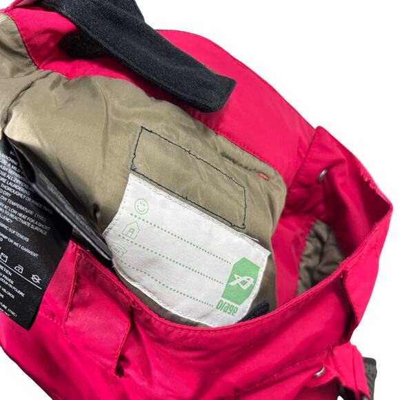 Orage Ski Snowboard Pants Girls Size 12 Pink Cargo Suspenders Cargo Pockets - Picture 14 of 16